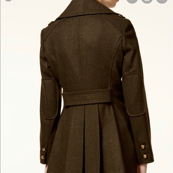 BCBGENERATION MILITARY MOSS GREEN PEACOAT - Picture 2 of 7